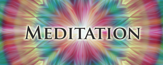 Meditation banner with energy mandala